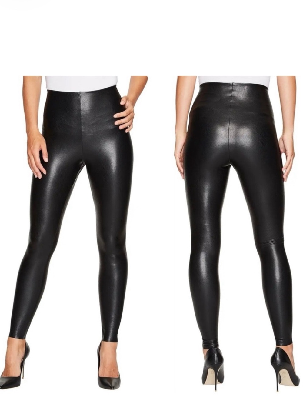 Commando Perfect Control Faux Leather Leggings Women’s Size S Slimming Smoothing